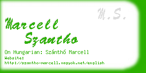 marcell szantho business card